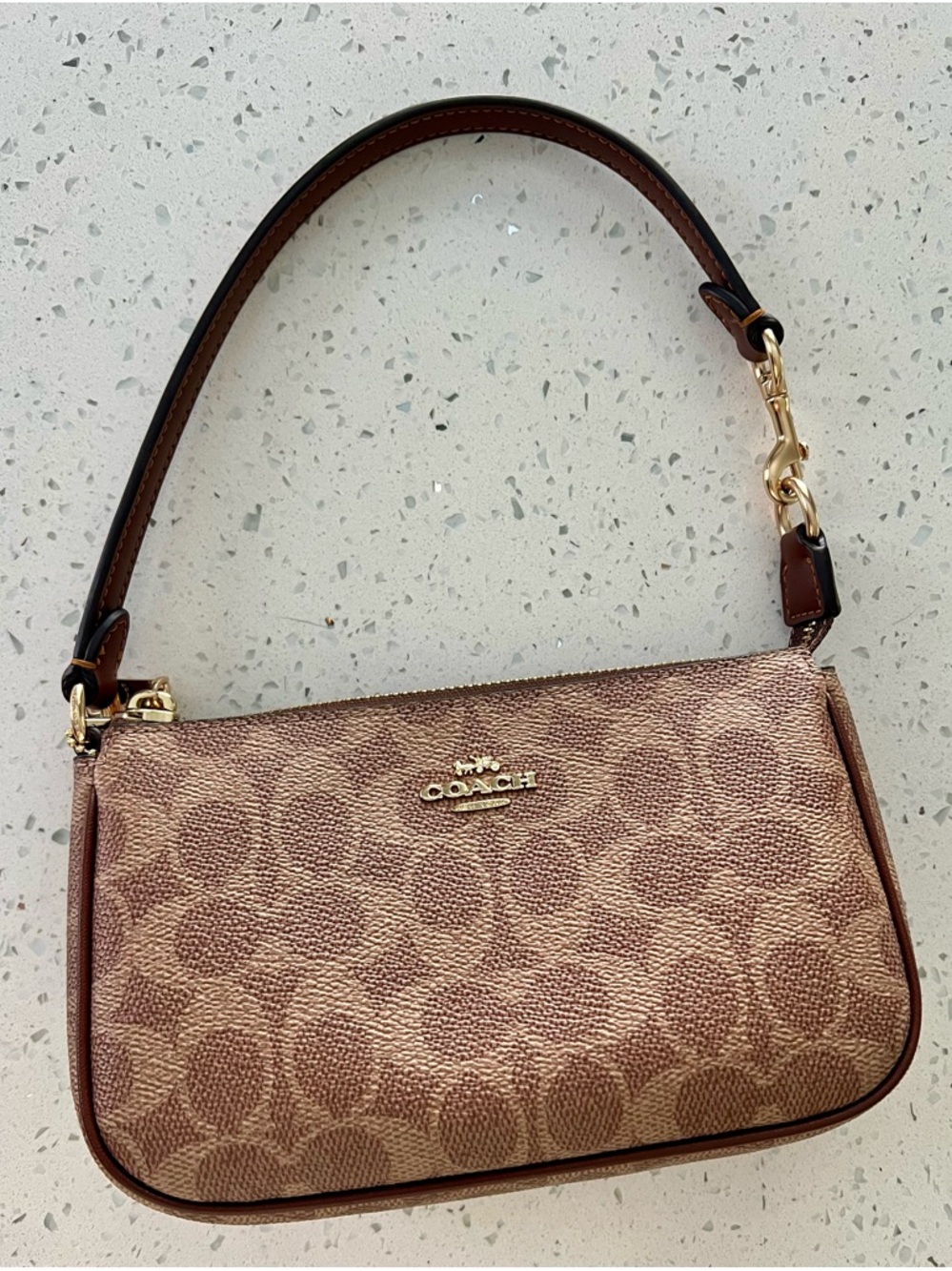 Coach Mini Shoulder Bag in Signature Brown